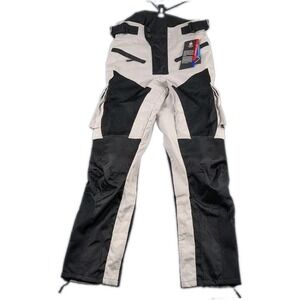 NWT Wicked Stock Motorcycle Riding Pants Light Gray & Blk Men's Size Large 32x32